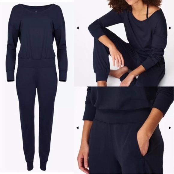 SWEATY BETTY navy Gary jumpsuit - Picture 2 of 8
